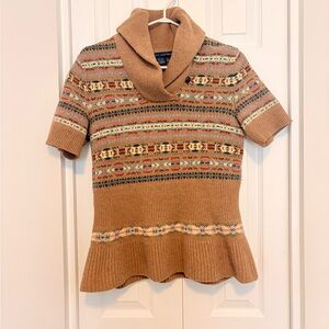 Ralph Lauren Women's Pure Wool/Cashmere Camel Cowl Neck Sweater